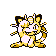 #052 Meowth sprite Rojo / Azul