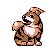 #058 Growlithe sprite Rojo / Azul