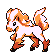 #077 Ponyta sprite Rojo / Azul