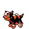 #228 Houndour sprite Plata