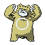 #217 Ursaring sprite Plata Shiny