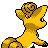 #037 Vulpix sprite Posterior Shiny