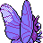 #049 Venomoth sprite Posterior Shiny