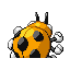 #165 Ledyba sprite Posterior Shiny