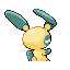 #312 Minun sprite Posterior Shiny