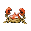 #098 Krabby sprite Rojo Fuego / Verde Hoja