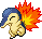 #155 Cyndaquil sprite Rojo Fuego / Verde Hoja