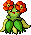 #182 Bellossom sprite Rojo Fuego / Verde Hoja