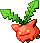 #187 Hoppip sprite Rojo Fuego / Verde Hoja