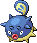 #211 Qwilfish sprite Rojo Fuego / Verde Hoja