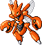 #212 Scizor sprite Rojo Fuego / Verde Hoja