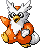 #225 Delibird sprite Rojo Fuego / Verde Hoja