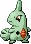 #246 Larvitar sprite Rojo Fuego / Verde Hoja