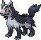 #262 Mightyena sprite Rojo Fuego / Verde Hoja