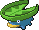 #270 Lotad sprite Rojo Fuego / Verde Hoja