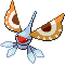 #284 Masquerain sprite Rojo Fuego / Verde Hoja