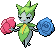 #315 Roselia sprite Rojo Fuego / Verde Hoja
