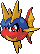 #318 Carvanha sprite Rojo Fuego / Verde Hoja