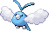 #333 Swablu sprite Rojo Fuego / Verde Hoja
