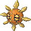 #338 Solrock sprite Rojo Fuego / Verde Hoja
