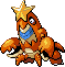 #342 Crawdaunt sprite Rojo Fuego / Verde Hoja