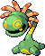 #346 Cradily sprite Rojo Fuego / Verde Hoja