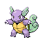 #008 Wartortle sprite Rojo Fuego / Verde Hoja Shiny