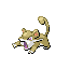 #019 Rattata sprite Rojo Fuego / Verde Hoja Shiny