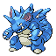 #034 Nidoking sprite Rojo Fuego / Verde Hoja Shiny