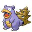 #080 Slowbro sprite Rojo Fuego / Verde Hoja Shiny