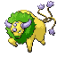 #128 Tauros sprite Rojo Fuego / Verde Hoja Shiny