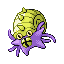 #139 Omastar sprite Rojo Fuego / Verde Hoja Shiny
