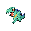 #158 Totodile sprite Rojo Fuego / Verde Hoja Shiny