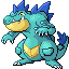 #160 Feraligatr sprite Rojo Fuego / Verde Hoja Shiny