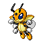 #166 Ledian sprite Rojo Fuego / Verde Hoja Shiny