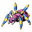 #168 Ariados sprite Rojo Fuego / Verde Hoja Shiny