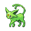 #196 Espeon sprite Rojo Fuego / Verde Hoja Shiny