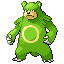 #217 Ursaring sprite Rojo Fuego / Verde Hoja Shiny