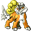 #243 Raikou sprite Rojo Fuego / Verde Hoja Shiny