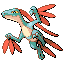 #253 Grovyle sprite Rojo Fuego / Verde Hoja Shiny