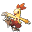 #256 Combusken sprite Rojo Fuego / Verde Hoja Shiny