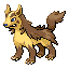 #262 Mightyena sprite Rojo Fuego / Verde Hoja Shiny