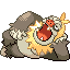 #289 Slaking sprite Rojo Fuego / Verde Hoja Shiny