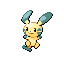 #312 Minun sprite Rojo Fuego / Verde Hoja Shiny