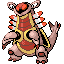 #348 Armaldo sprite Rojo Fuego / Verde Hoja Shiny