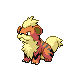 #058 Growlithe sprite Oro HeartGold / Plata SoulSilver