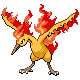 #146 Moltres sprite Oro HeartGold / Plata SoulSilver