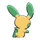 #312 Minun sprite Posterior Shiny