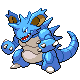 #034 Nidoking sprite Oro HeartGold / Plata SoulSilver Shiny