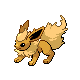 #136 Flareon sprite Oro HeartGold / Plata SoulSilver Shiny